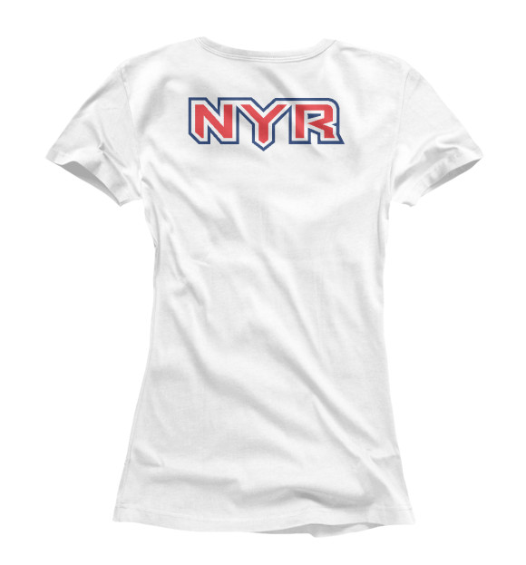 Женская футболка с изображением NYR цвета Белый