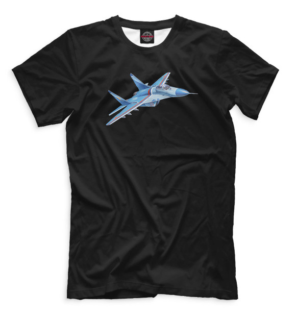 Мужская футболка с изображением Миг-29 цвета Белый