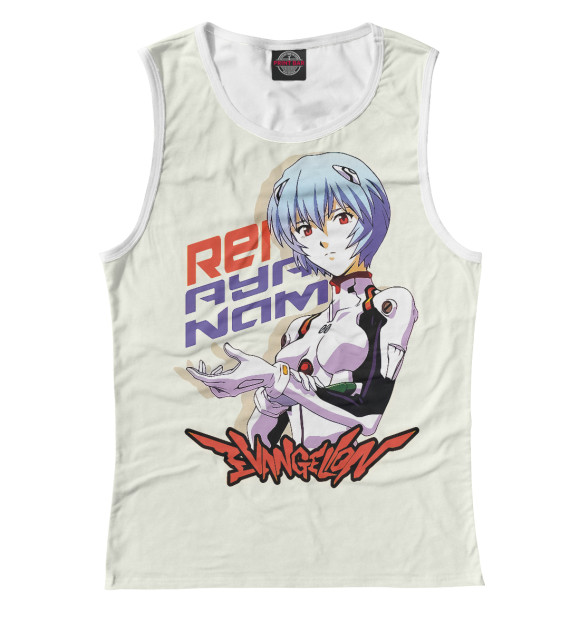 Майка для девочки с притом Neon Genesis Evangelion цвета Белый Майка для девочки с изображением Neon Genesis Evangelion цвета Белый