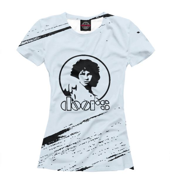 Женская футболка с изображением The doors цвета Белый