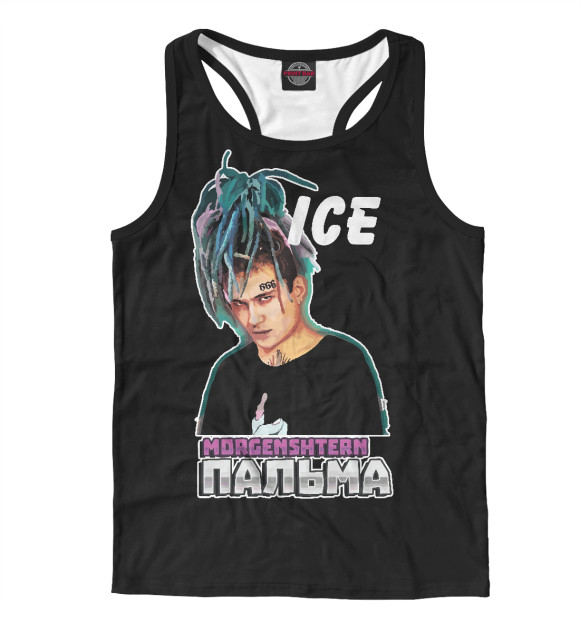 Мужская майка-борцовка с изображением Morgenshtern цвета Белый