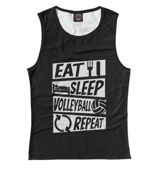 Майка для девочки Eat, Sleep, Volleyball