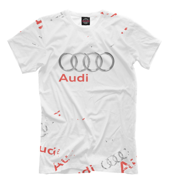 Футболка для мальчиков с изображением Audi цвета Белый