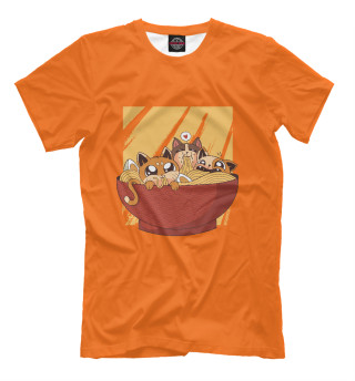 Мужская футболка Ramen kittens