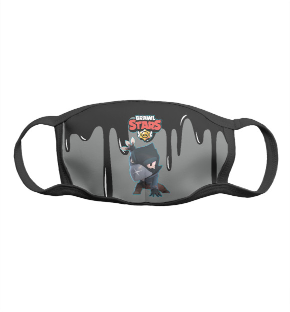 Маска тканевая с притом BRAWL STARS CROW цвета Белый Маска тканевая с изображением BRAWL STARS CROW цвета Белый