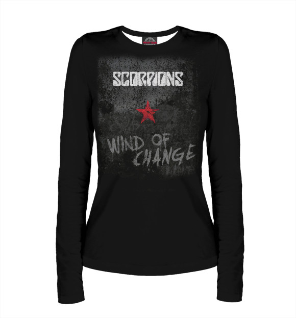 Женский лонгслив с изображением Scorpions цвета Белый