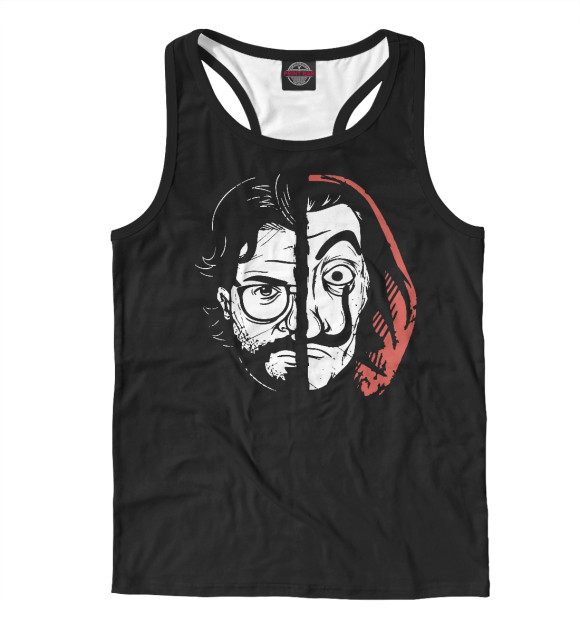 Мужская майка-борцовка с притом Профессор цвета Белый Мужская майка-борцовка с изображением Профессор цвета Белый