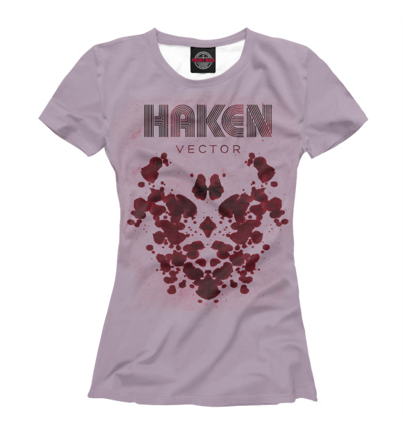 Женская футболка с изображением Haken цвета Белый