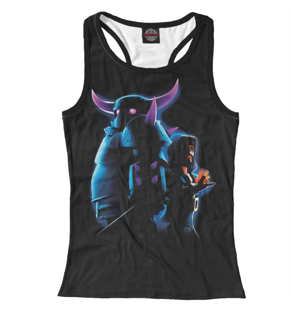 Женская майка-борцовка с изображением П.Е.К.К.А. и Колдун цвета Белый