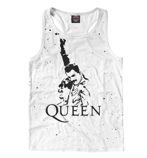 Мужская майка-борцовка с изображением Queen цвета Белый