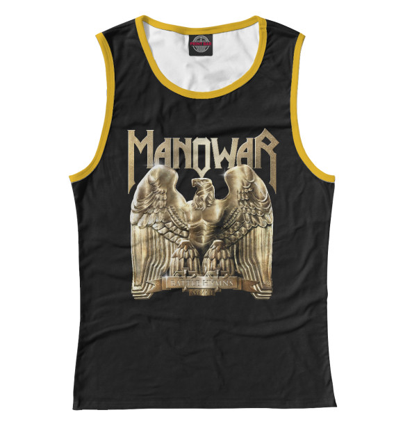 Женская майка с изображением Manowar цвета Белый