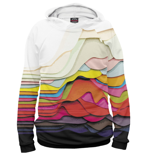 Женское худи с изображением Color цвета Белый