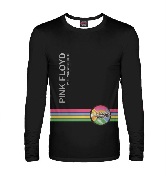 Мужской лонгслив с изображением Pink Floyd цвета Белый
