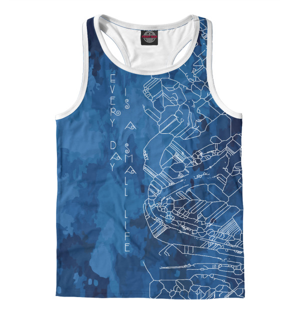 Мужская майка-борцовка с притом Life цвета Белый Мужская майка-борцовка с изображением Life цвета Белый