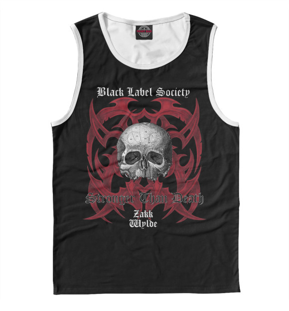 Майка для мальчика с притом Blacklabelsociety цвета Белый Майка для мальчика с изображением Blacklabelsociety цвета Белый