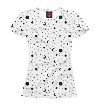 Женская футболка Луна и Звёзды
