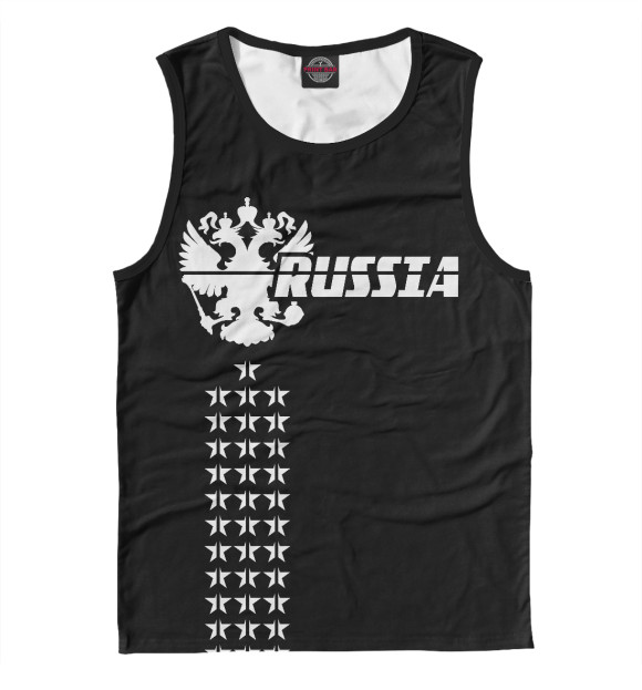 Майка для мальчика с изображением РОССИЯ (герб) цвета Белый