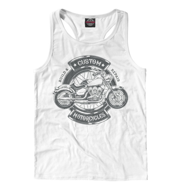 Мужская майка-борцовка с изображением Moto legend цвета Белый