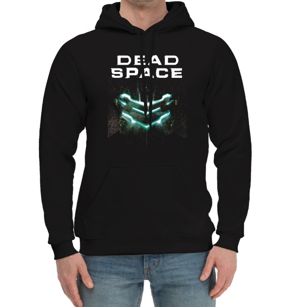 Мужской хлопковый худи с изображением Dead Space цвета Черный