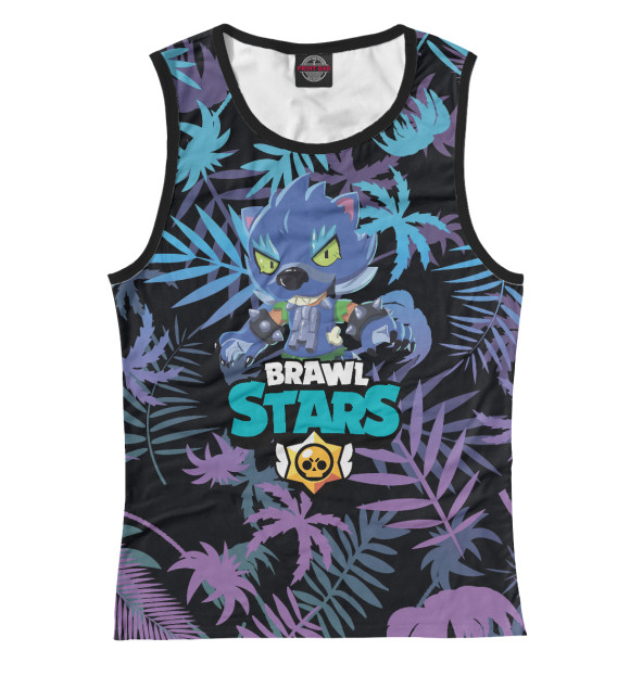 Женская майка с изображением Brawl Stars цвета Белый