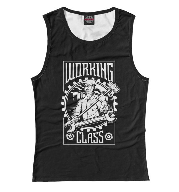 Женская майка с изображением Working class цвета Белый