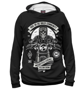 Женское худи Ride or die biker club