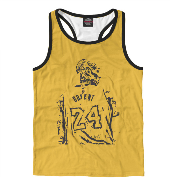 Мужская майка-борцовка с изображением Kobe Bryant цвета Белый