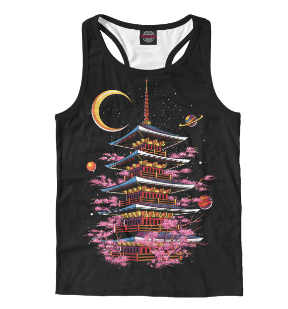 Мужская майка-борцовка с изображением FM трансляция цвета Белый