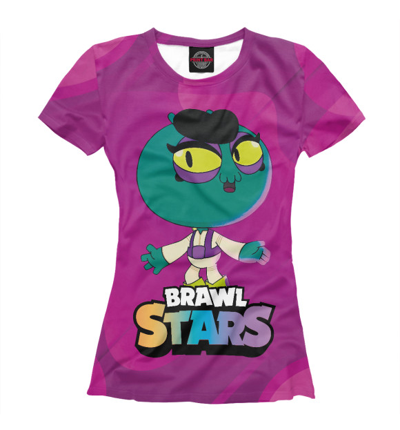 Футболка для девочек с изображением Ева Eve BrawlStars цвета Белый