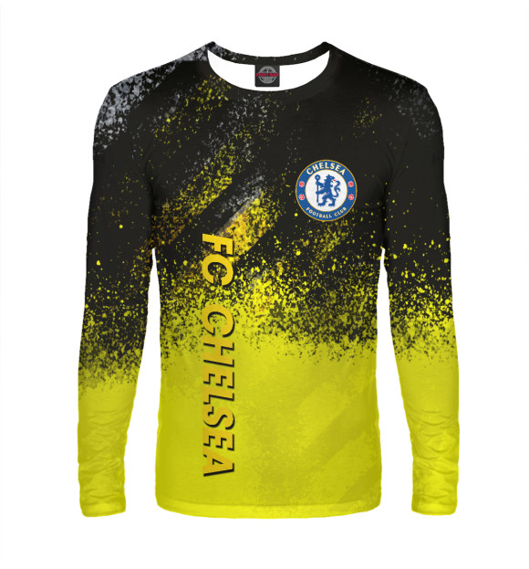 Мужской лонгслив с изображением Chelsea | Челси цвета Белый