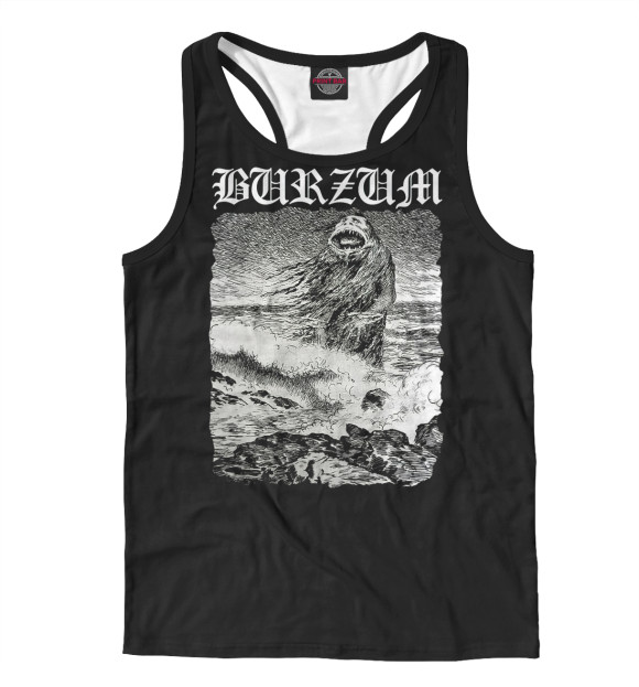 Мужская майка-борцовка с изображением Burzum цвета Белый