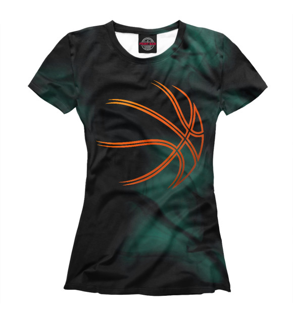 Футболка для девочек с изображением Basketball цвета Белый