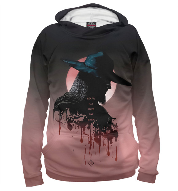 Женское худи с изображением Bloodborne цвета Белый