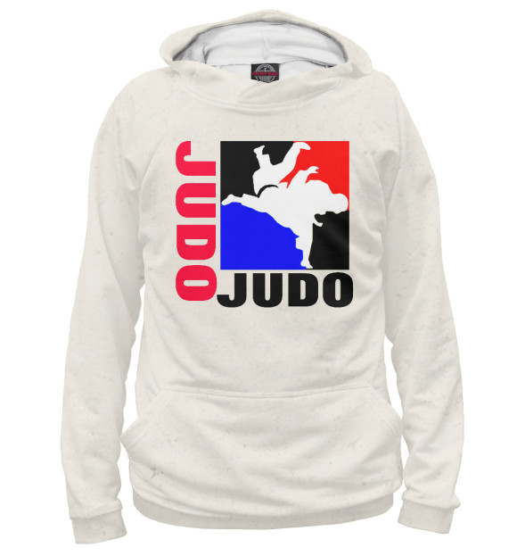 Женское худи с изображением Judo цвета Белый