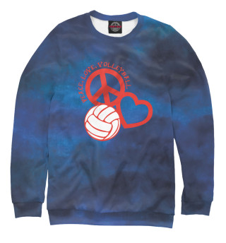 Мужской свитшот Peace-Love-Volleyball