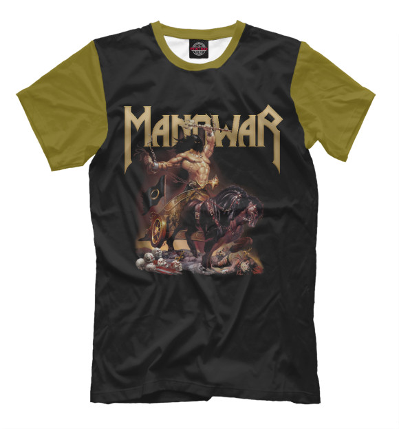 Футболка для мальчиков с изображением Manowar цвета Белый