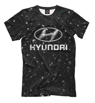 Мужская футболка Hyundai под дождём