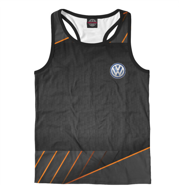 Мужская майка-борцовка с изображением Volkswagen / Фольцваген цвета Белый