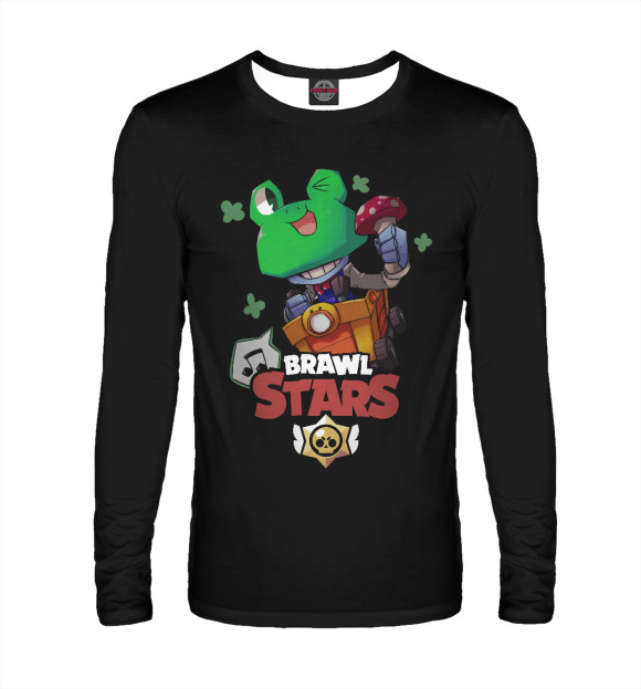 Мужской лонгслив с изображением Brawl Stars цвета Белый