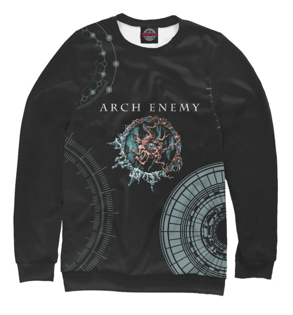 Мужской свитшот с изображением Arch Enemy цвета Белый