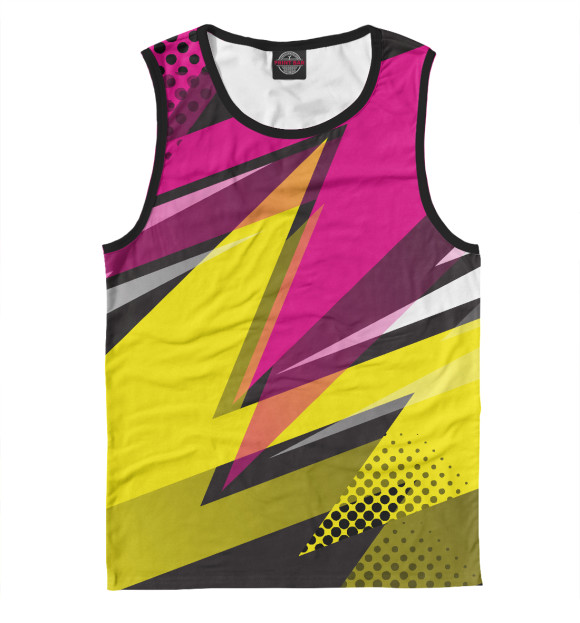 Мужская майка с изображением Абстракция цвета Белый