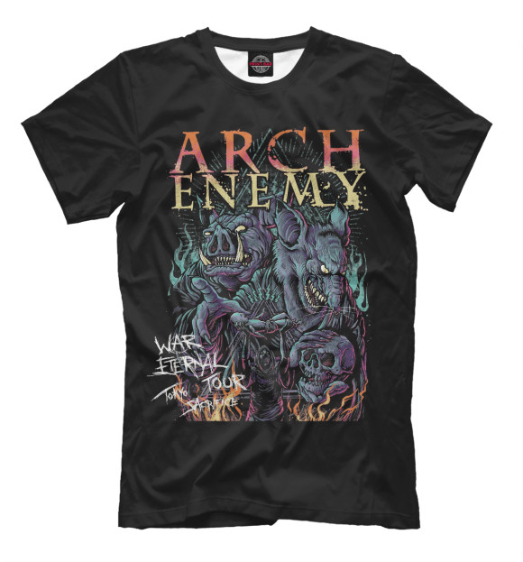 Футболка для мальчиков с изображением Arch Enemy цвета Белый