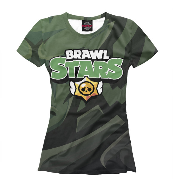 Футболка для девочек с изображением Brawl Stars цвета Белый