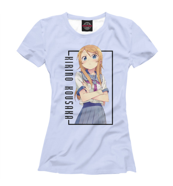 Футболка для девочек с изображением Кирино Косака OreImo цвета Белый