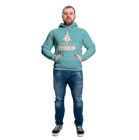 Мужское худи с изображением Стиль СССР цвета Белый