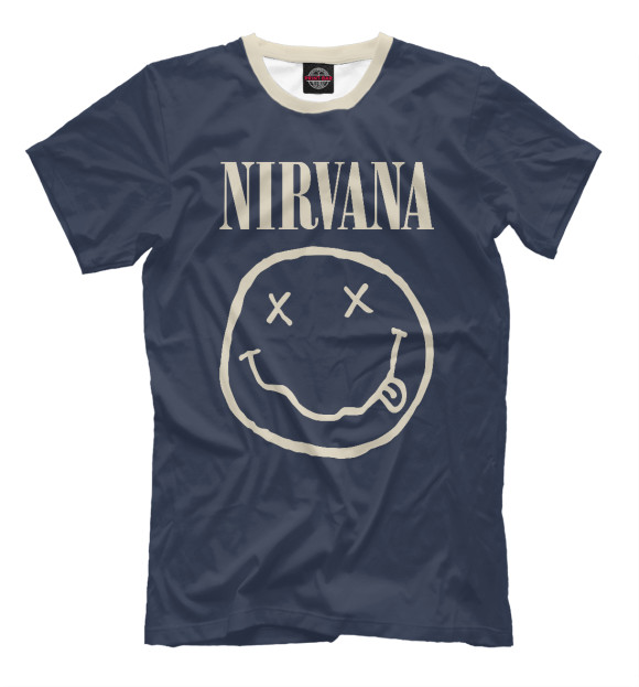 Футболка для мальчиков с изображением Nirvana цвета Белый