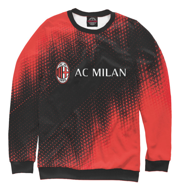 Женский свитшот с изображением AC Milan / Милан цвета Белый