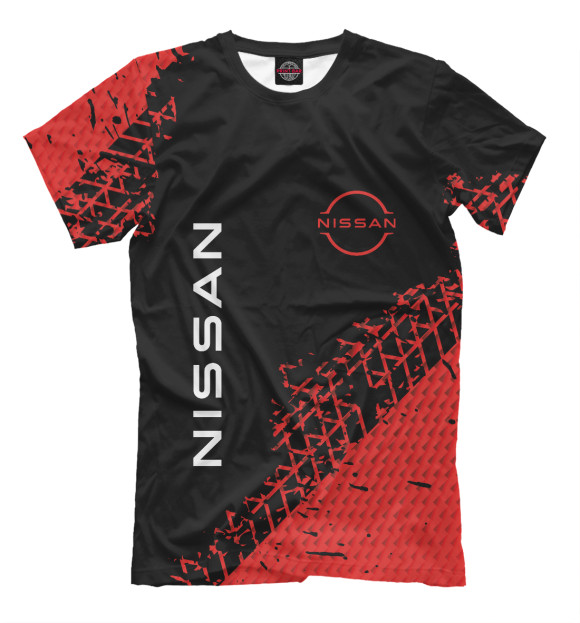 Мужская футболка с изображением Nissan / Ниссан цвета Белый