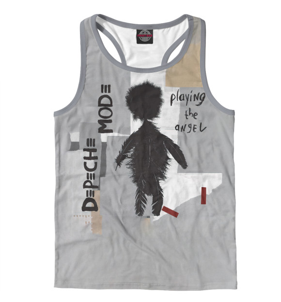 Мужская майка-борцовка с изображением Depeche Mode цвета Белый