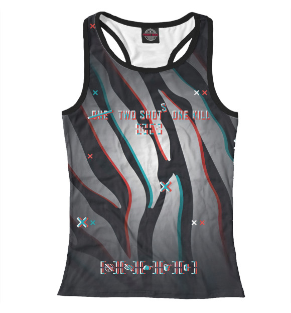 Женская майка-борцовка с изображением Counter-Strike цвета Белый